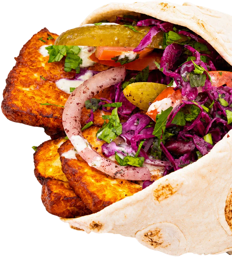 Halloumi roll with grilled halloumi and red cabbage – Kubideh, Nørrebro